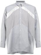 08sircus Contrast Panel Shirt, Men's, Size: 6, Grey, Cotton