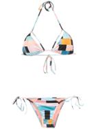 Brigitte Colour Block Bikini Set - Multicolour