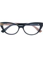 Jimmy Choo Eyewear - Cat Eye Glasses - Women - Acetate - One Size, Black, Acetate