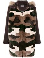 P.a.r.o.s.h. Hooded Camouflage Parka Coat - Brown