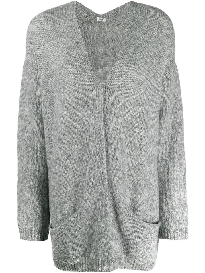 Liu Jo Oversized Knitted Cardigan - Grey