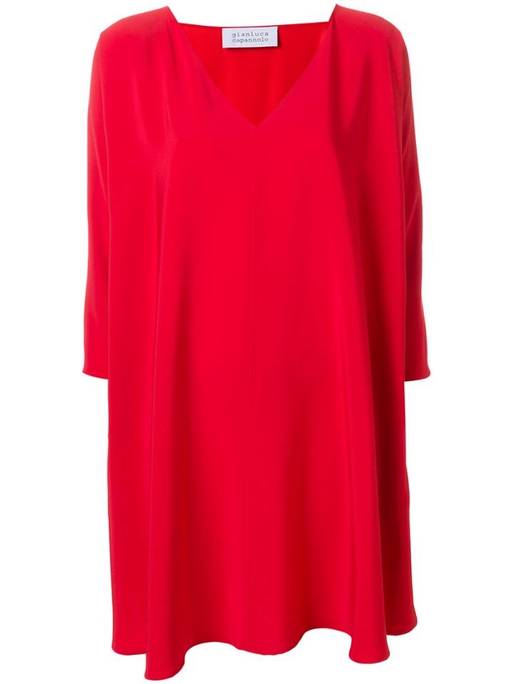 Gianluca Capannolo V-neck Swing Dress - Red
