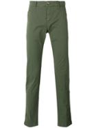 Jacob Cohen Straight Leg Trousers, Men's, Size: 40, Green, Cotton/spandex/elastane