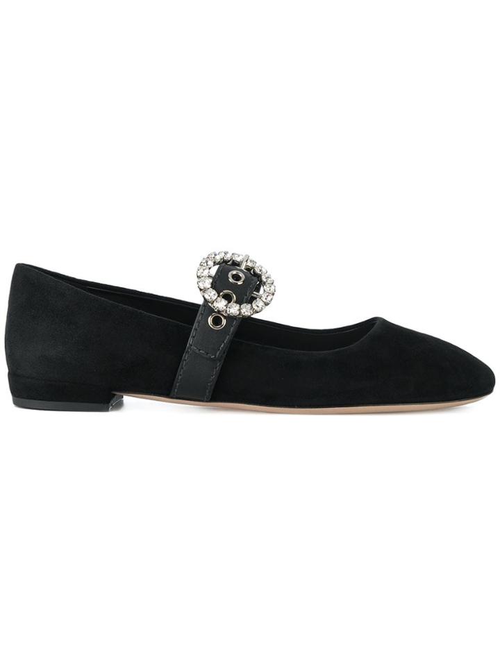 Miu Miu Mary-jane Ballerinas - Black