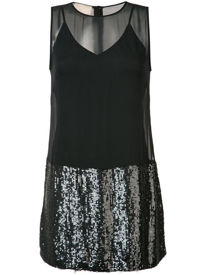 Loyd/ford - Sequined Shift Dress - Women - Silk/sequin - 6, Women's, Black, Silk/sequin