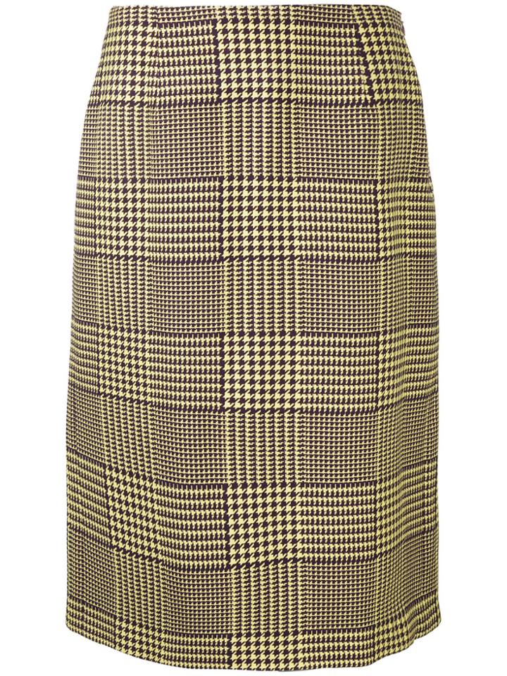 Mary Katrantzou Prince Of Wales Checked Skirt - Yellow & Orange