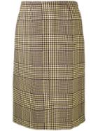 Mary Katrantzou Prince Of Wales Checked Skirt - Yellow & Orange