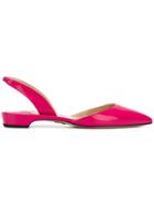 Paul Andrew Slingback Pointed Toe Sandals - Pink & Purple