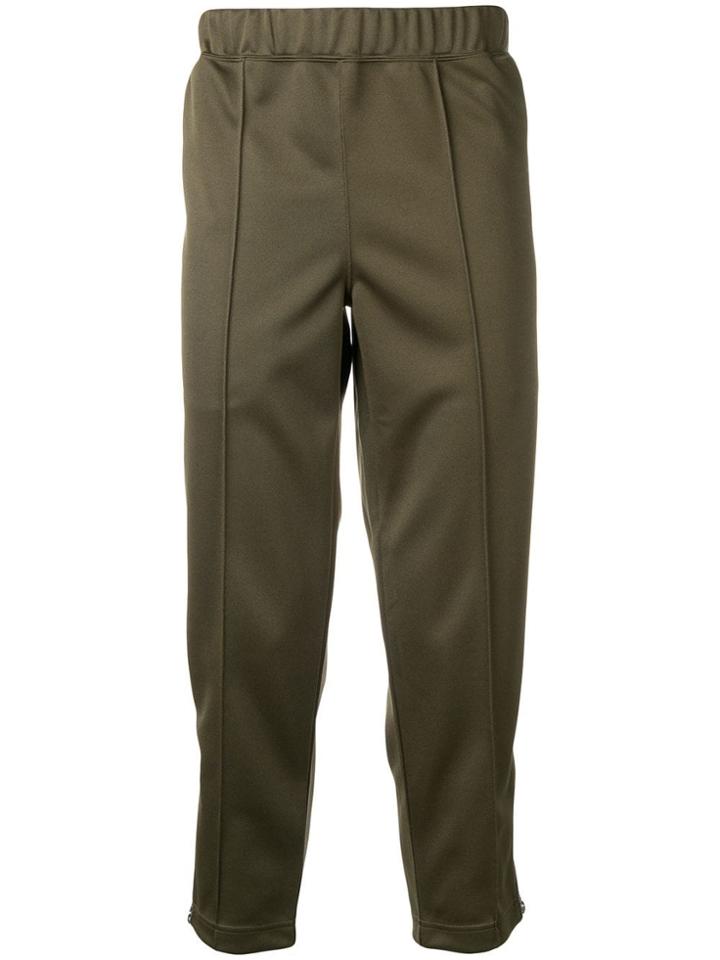 Comme Des Garçons Shirt Cropped Track Style Trousers - Green