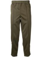Comme Des Garçons Shirt Cropped Track Style Trousers - Green