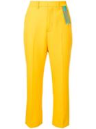 The Gigi Creased Cropped Trousers - Yellow