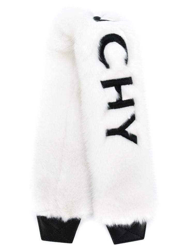 Givenchy Furry Logo Back Strap - White