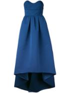 Paule Ka - Strapless High Low Woven Dress - Women - Polyester - 36, Blue, Polyester