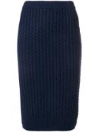 Alessandra Rich Cable Knit Skirt - Blue