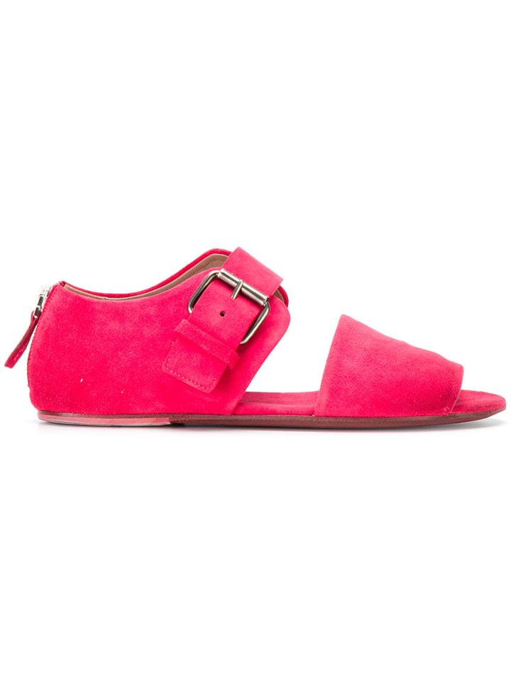 Marsèll Oversized Buckle Sandals - Pink & Purple