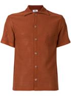 Cmmn Swdn Short Sleeved Textured Shirt - Brown