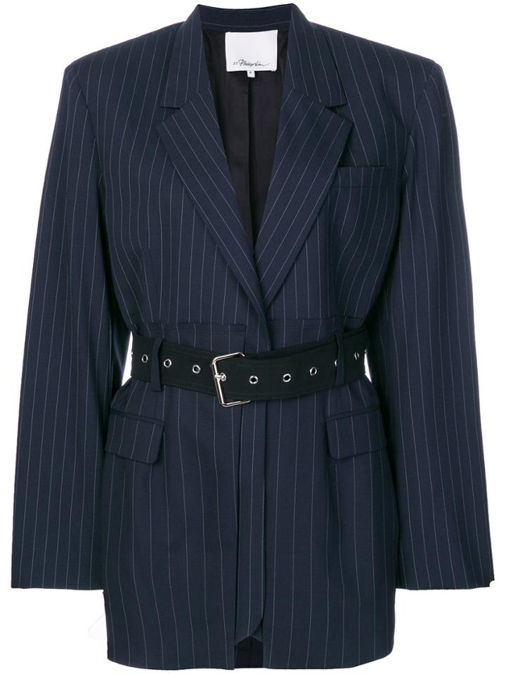 3.1 Phillip Lim Oversized Belted Blazer - Blue