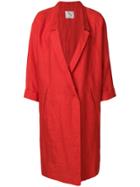 Forte Forte Single Breasted Cocoon Coat - Red