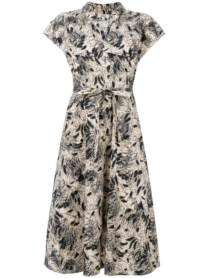Bellerose Abstract Print Shirt Dress - Nude & Neutrals