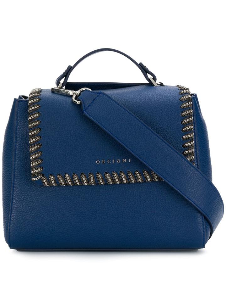 Orciani Chain Trim Tote - Blue