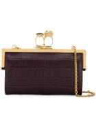Alexander Mcqueen Double Ring Clutch - Pink & Purple