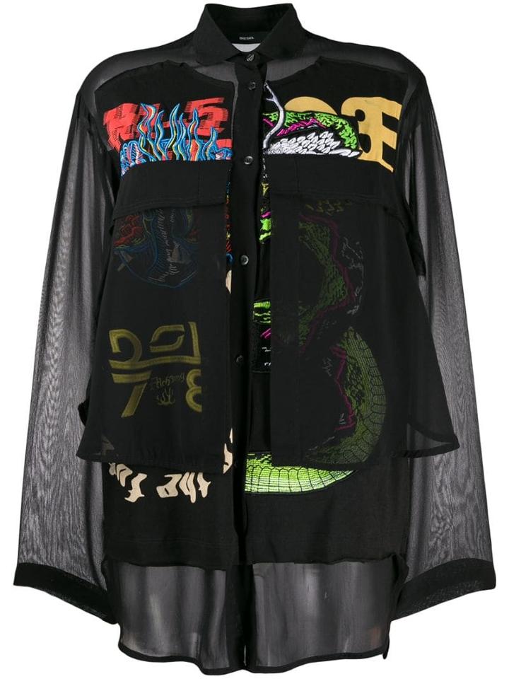 Diesel Georgette Shirt - Black