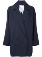 Erika Cavallini Oversized Button Up Jacket - Blue