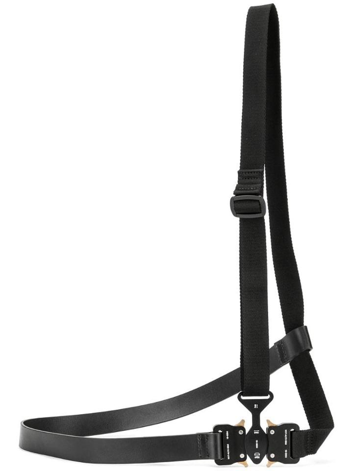 1017 Alyx 9sm Leather Panelled Belt - Black