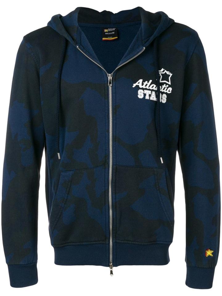 Atlantic Stars Camouflage Print Hoodie - Blue