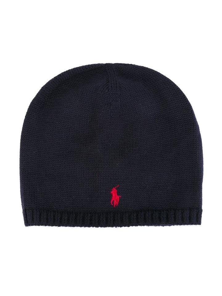 Ralph Lauren Kids Logo Embroidered Hat, Boy's, Size: 48 Cm, Blue