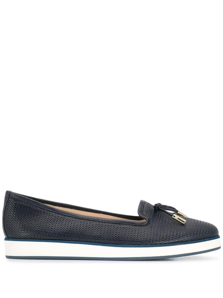 Baldinini Woven Ballerina Shoe - Blue