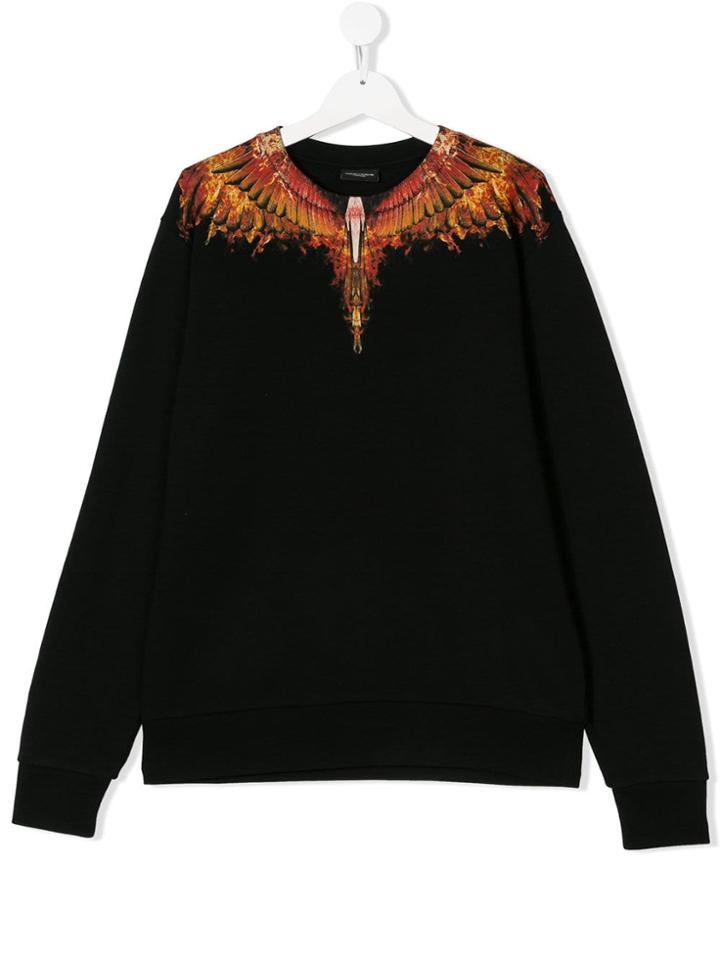 Marcelo Burlon County Of Milan Kids Teen Wings Sweatshirt - Black