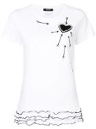 Twin-set Frill Trim T-shirt - White