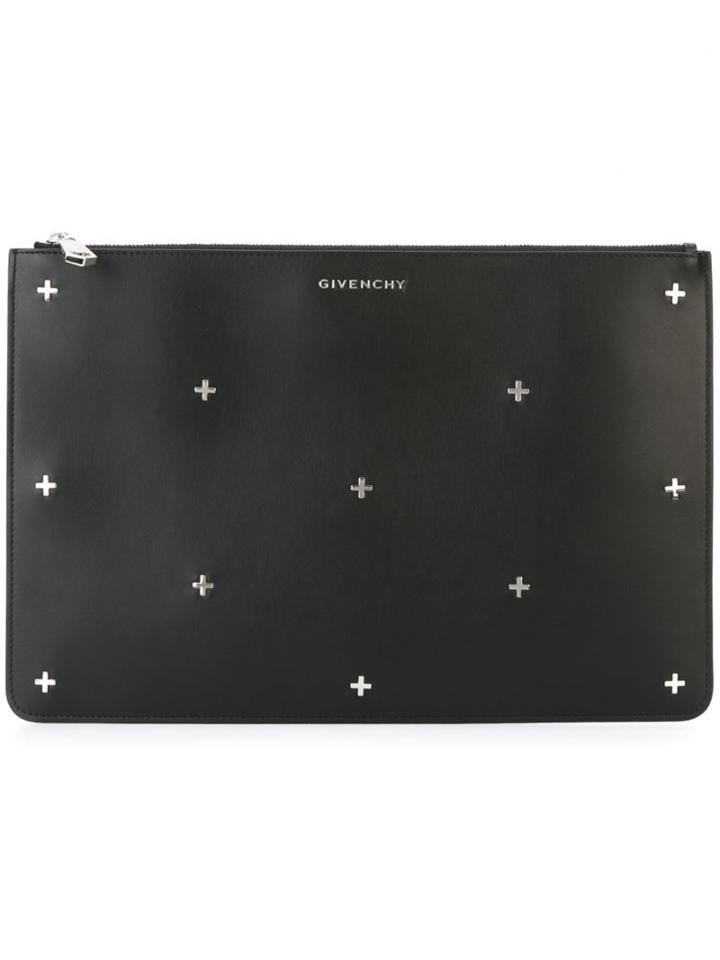 Givenchy Cross Embellished Clutch, Women's, Black