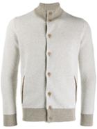 Doriani Cashmere V-neck Cardigan - Neutrals