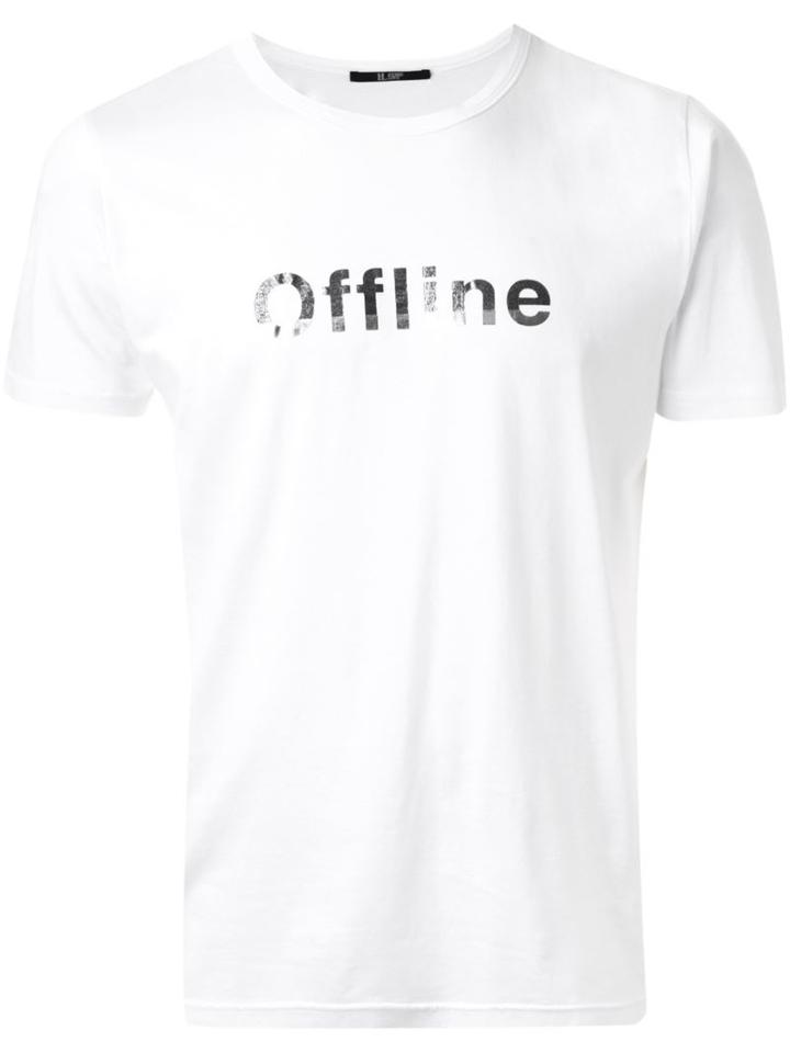 Hl Heddie Lovu Offline Print T-shirt, Men's, Size: Medium, White, Cotton/lyocell