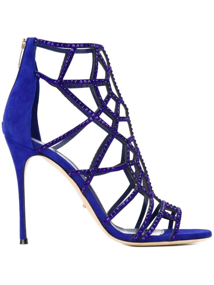 Sergio Rossi Laser Cut Detail Sandals