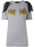 Dsquared2 - Lion T-shirt - Women - Silk/cotton/viscose - Xs, Grey, Silk/cotton/viscose