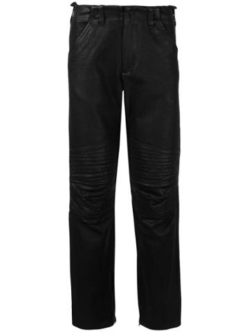 Helmut Lang Pre-owned 1999 Quilted Artificial Leather Trousers - Black