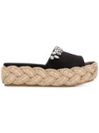 Miu Miu Braided Sole Sandals - Black