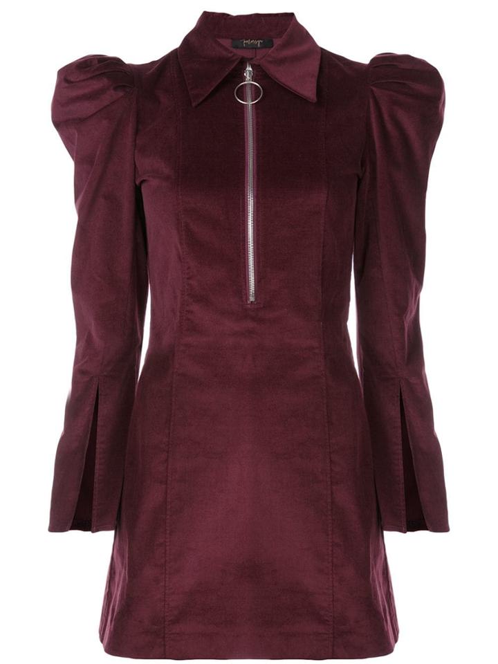 Petersyn Puff Shoulder Longsleeved Dress - Pink & Purple