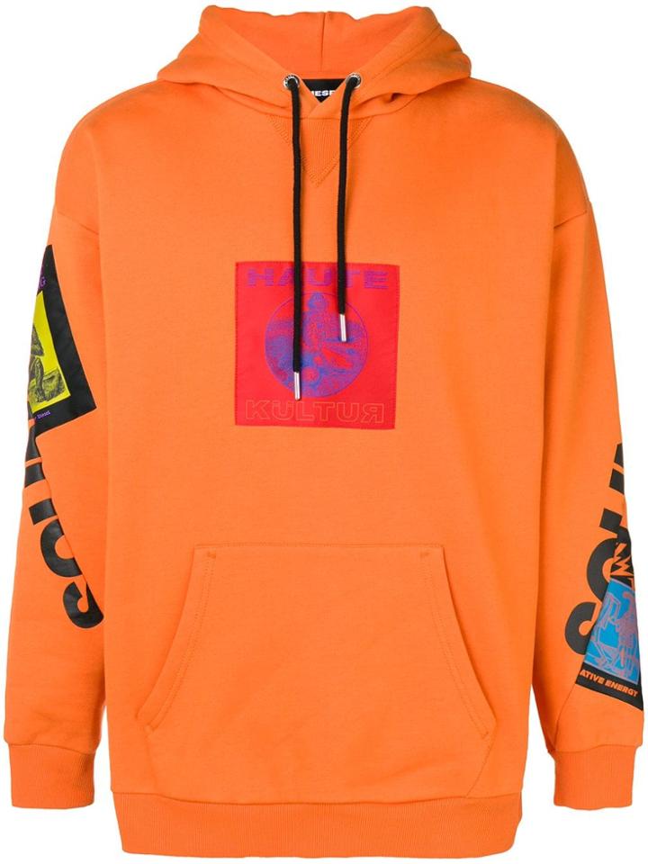 Diesel 'haute' Patch Hoodie - Orange