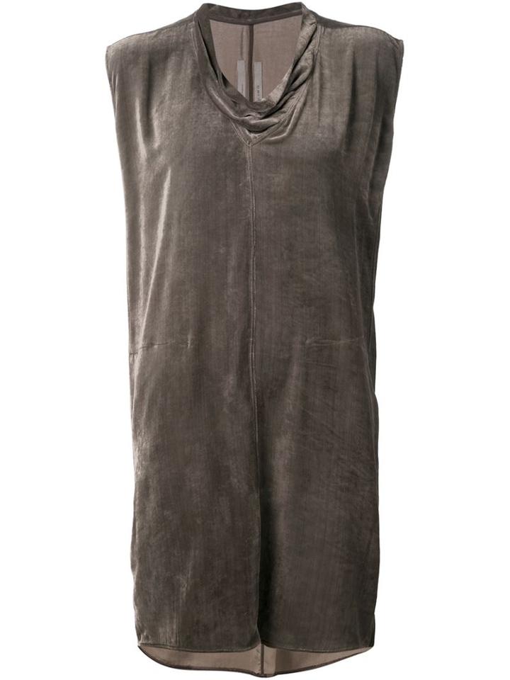 Rick Owens Cowl Neck Dress, Women's, Size: 46, Grey, Viscose/silk