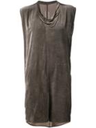 Rick Owens Cowl Neck Dress, Women's, Size: 46, Grey, Viscose/silk