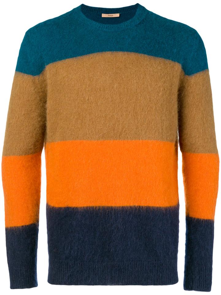 Roberto Collina Knitted Striped Sweater - Blue