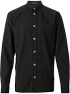 Kris Van Assche Pinestripe Shirt, Men's, Size: 48, Black, Cotton