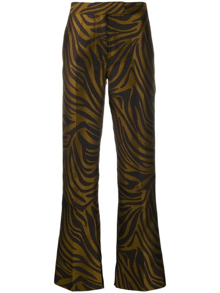 3.1 Phillip Lim Tiger-print Bootcut Trousers - Neutrals