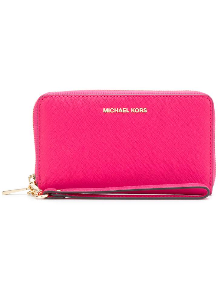 Michael Michael Kors Jet Set Large Smartphone Wristlet - Pink & Purple