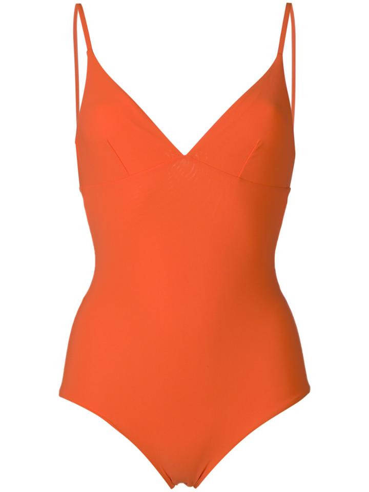 Tory Burch Marina One-piece Swimsuit - Yellow & Orange