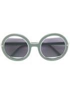 Marni Oversized Round Sunglasses - Green
